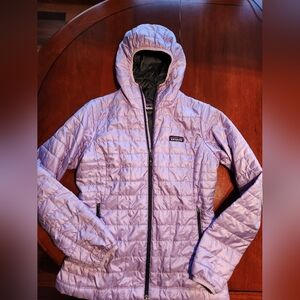 Patagonia Women's Nano Puff Jacket with Hood - Lavender
